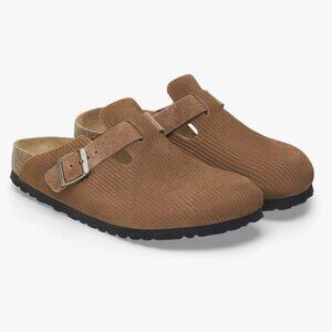 NEW Birkenstock BOSTON Suede Leather Corduroy 42 R Unisex Mens 9 or Womens 11